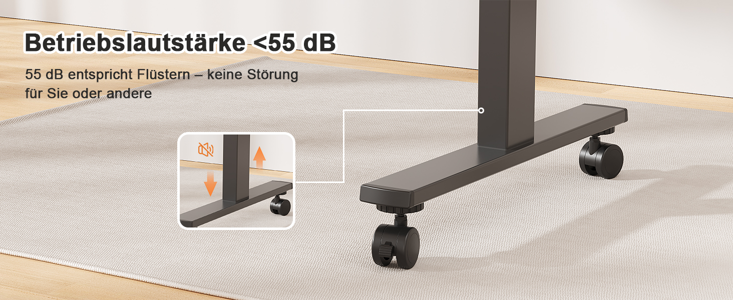 Регульований стіл JUMMICO з міцним металевим каркасом та 2 моторами, 3 режими пам'яті, для сидячої та стоячої роботи (білий), 100 x 140 см, чорний