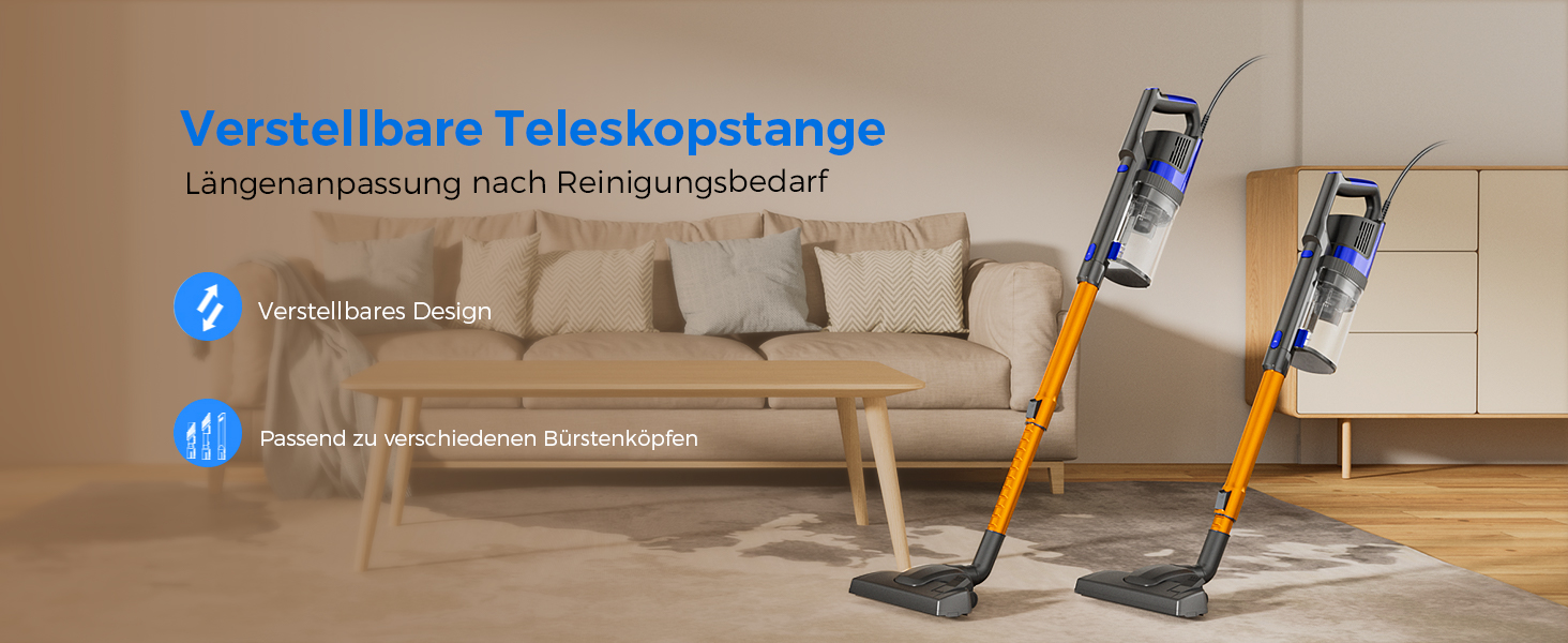 Потужний пилосос Con XL-606-60: 60KPa, 680W, 7м, 800мл, для твердих поверхонь, помаранчевий