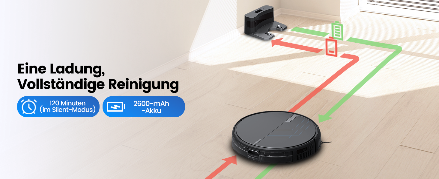 Робот-пилосос AIRROBO P30 з функцією миття підлоги, 3000Pa, 3-в-1, для тварин, килимів, твердих підлог, з пультом керування, 120 хв роботи, чорно-синій