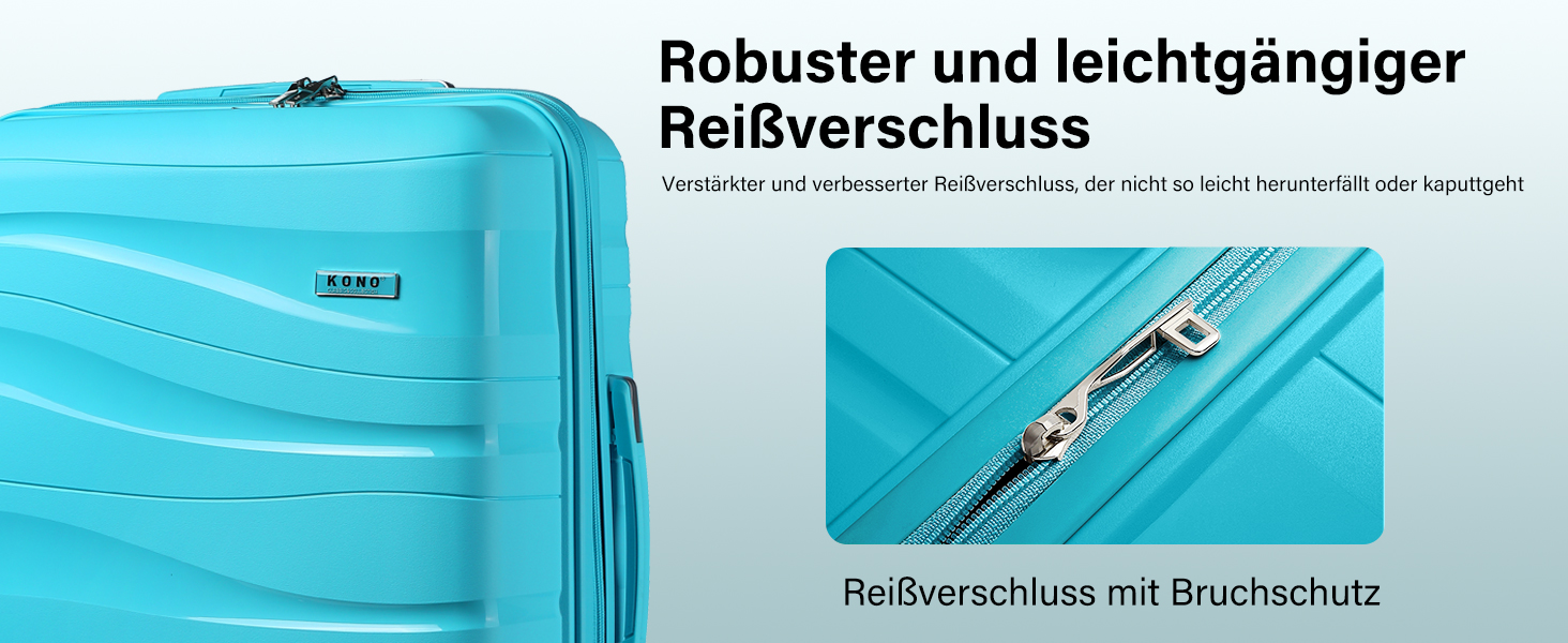 KONO середній валіза 65см з поліпропілену з TSA замком, 65x46x26.5см (кремово-білий)