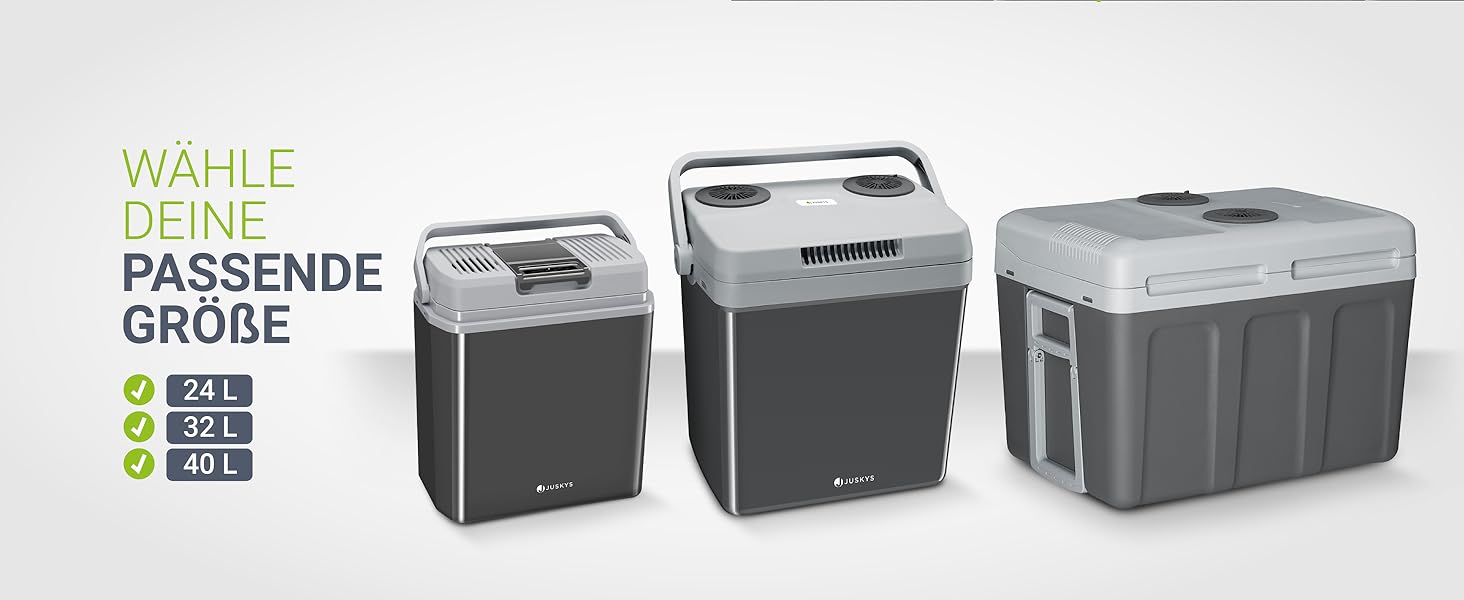 Автомобільний холодильник Juskys 24л 12/230V: термобокс для авто, кемпінгу, подорожей - охолодження та підігрів
