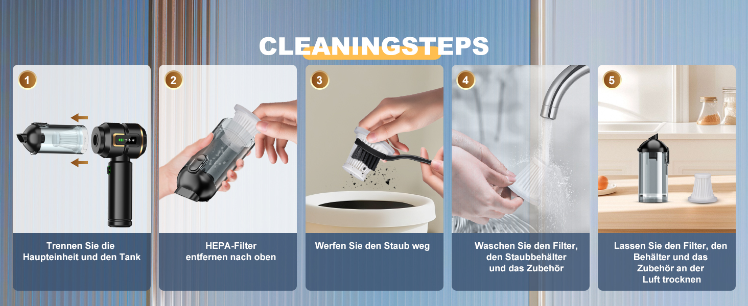 Акумуляторний ручний пилосос 4-в-1 для авто та дому з LCD-дисплеєм, потужність 28000Па, 3 режими роботи, бездротовий міні-пилосос від шерсті та пилу, чорний