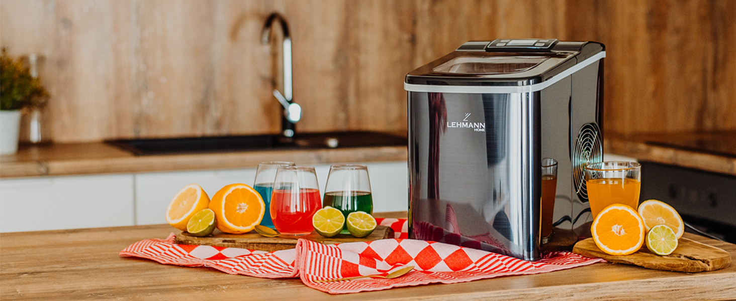 Машина для приготування льоду Lehmann - швидке виробництво, 2 розміри, 12 кг/24 год, для дому, вечірки, офісу, кемпінгу (2 л)