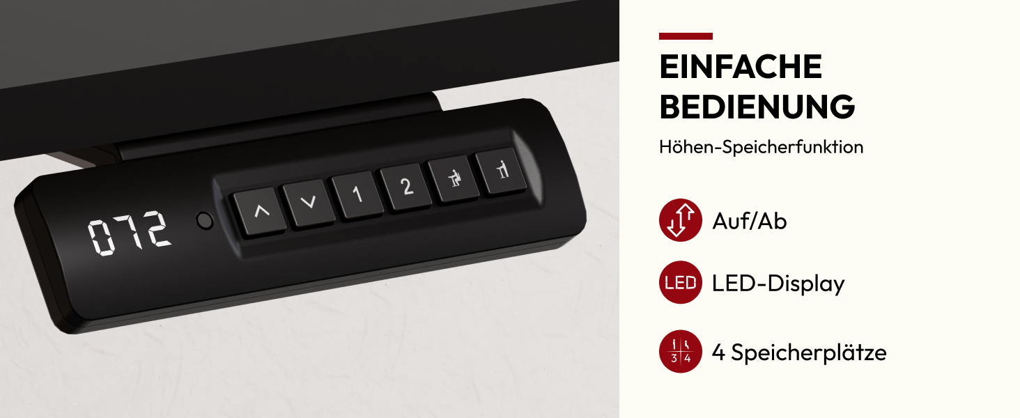 Регульований за висотою стіл Sanodesk з двома моторами та інтегрованим бездротовим зарядним пристроєм 15 Вт (A+C) – Розумний стіл з 4 позиціями пам'яті, стільниця з масиву дерева 110×54 см, витримує до 80 кг (110 x 54 см Pro, Чорний)