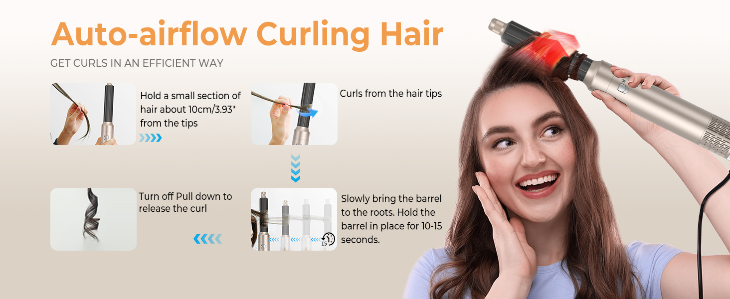 UMIGA Hairstyler 5-в-1: Фен-щітка, стайлер для волосся, випрямляч, плойка (Золотий)