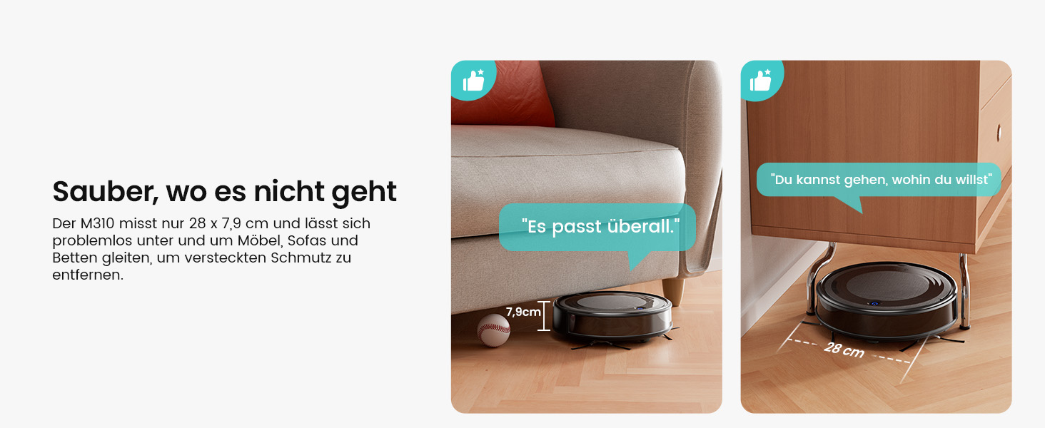 Робот-пилосос LEFANT M310: потужність 4500Pa, 180 хвилин роботи, 4 режими, Wi-Fi, керування через додаток та Alexa, для тварин та твердих підлог