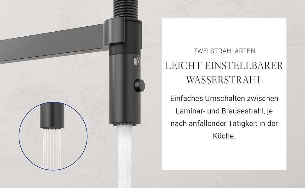 Змішувач кухонний Villeroy & Boch Steel Expert Compact, нержавіюча сталь, поворотний вилив, економія води, висота 143 мм