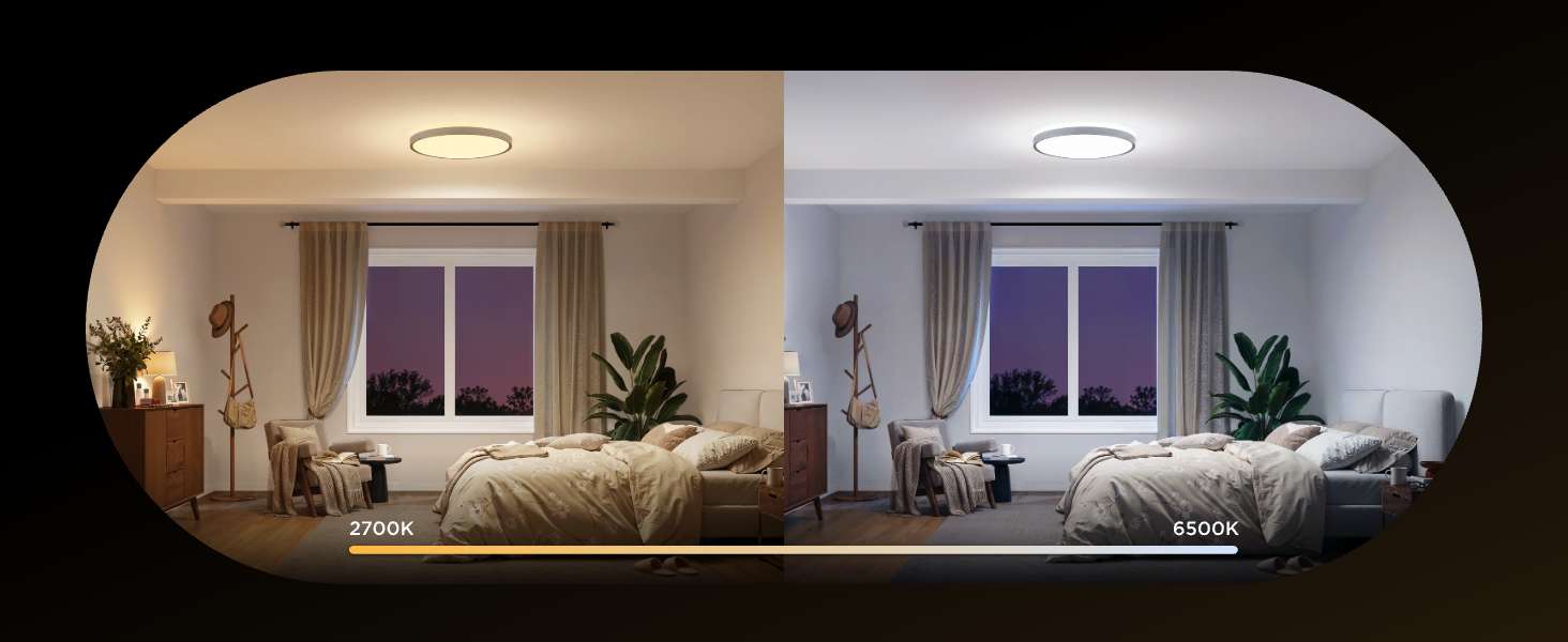 Стельовий світильник Govee RGBICWW Pro LED, 55W, 4800лм, диммований, круглий, Ø45.5см
