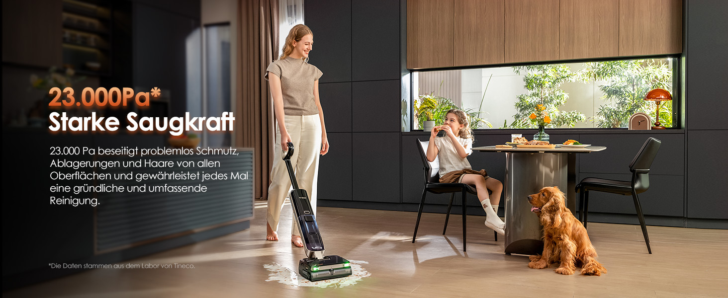 Tineco Floor One S9 Master: Потужний акумуляторний пилосос 2-в-1 для вологого та сухого прибирання, 22000 Па, анти-заплутування, гаряче сушіння 85°C, до 50 хв роботи, для твердих підлог та шерсті тварин