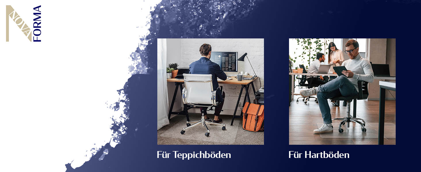 Захисний килимок для підлоги з PET - прозорий килимок для твердих підлог - 100% переробний - екологічний килимок для офісного крісла - універсальний захист підлоги для офісу та дому - 90x120 см