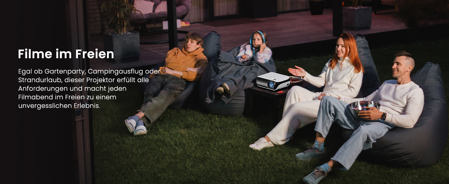 HOPVISION Міні проєктор 4K, 1080P Full HD, 13000 люменів. Підтримка Bluetooth, для Fire Stick/PS5/Smartphone/TV. Портативний проєктор для дому та на вулицю