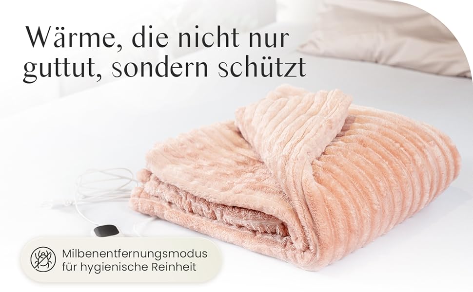 Електрична ковдра Barbero 200x150 см з таймером та захистом від перегріву, 6 температурних режимів, для ліжка, офісу та дивану, пральна