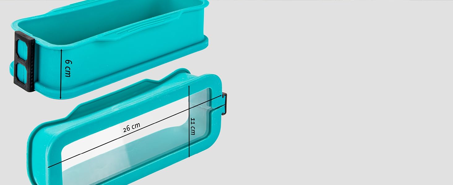 Силіконова форма для випічки тортів з антипригарним покриттям (з скляною основою XL) (Квадратна форма)