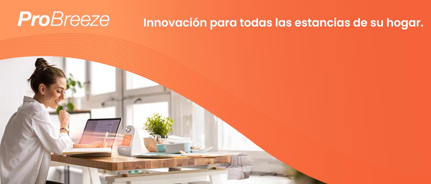 Про Breeze™ 500W міні-керамічний обігрівач для офісу та столу - компактний нагрівач з PTC-кераміки, білий