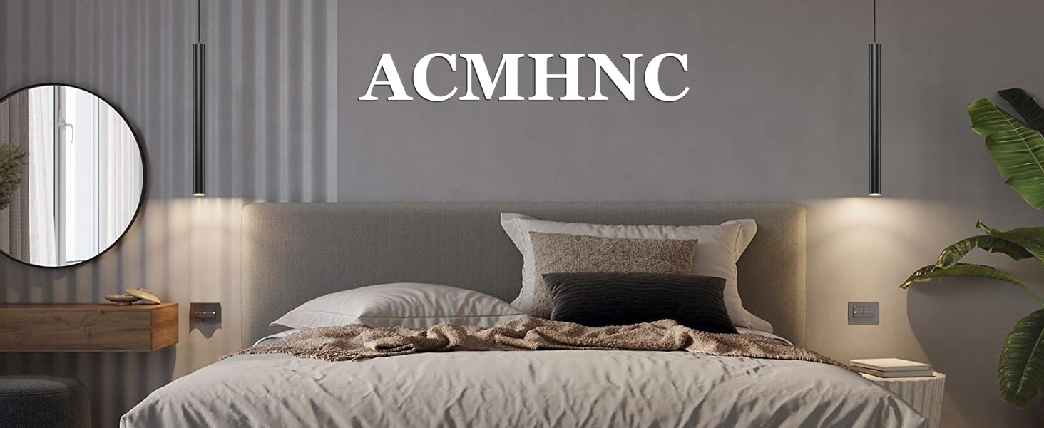 Світлодіодний підвісний світильник ACMHNC, набір з 2-циліндрових підвісних світильників чорний, регульований по висоті, теплий білий, 30см