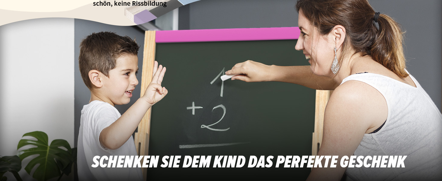 Мольберт для малювання Joyooss для дітей, регульований дерев'яний мольберт для малювання, двосторонній, сухий маркер, з аксесуарами для малювання, подарунок та канцтовари для дітей 4-8 років (РОЖЕВИЙ) 106PINK