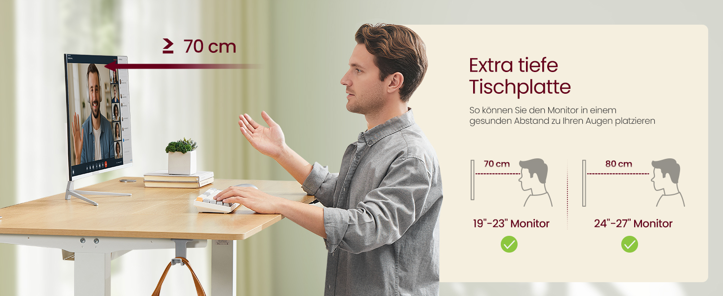 Стол для роботи VASAGLE з регулюванням висоти, USB-C, підставка для розеток, стоячий стіл, нагадування про перерви, 3 пам'яті, 160x80 см, золотий дуб