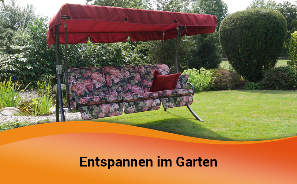 Сонцезахисний дах ANGERER для гойдалки Голлівуд, PE-тканина, теракотовий, 210 x 145 см