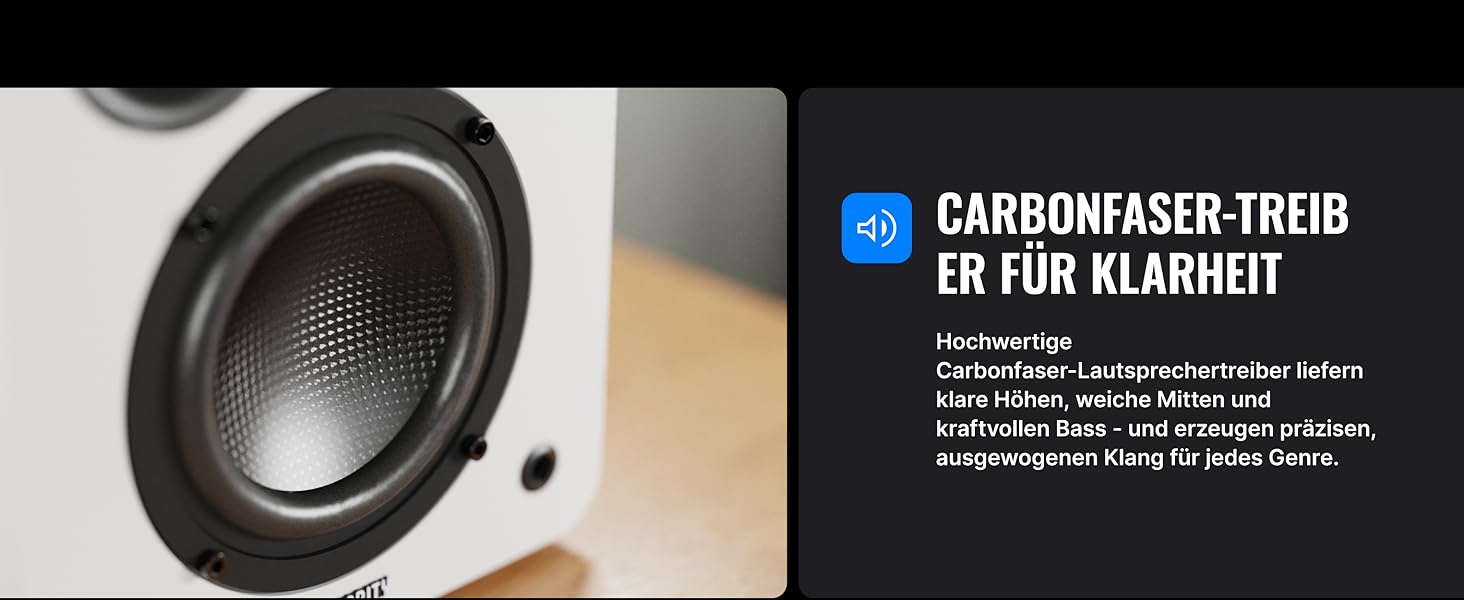 Активні Bluetooth-колонки Majority D100X 100W, вуглецеві драйвери, HDMI ARC, RCA, Optical, Phono, AUX, білі