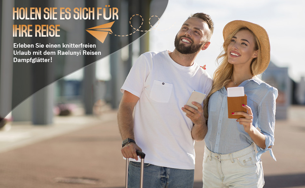 Парфукат Raelunyi 1300W: портативний відпарювач для одягу, для дому, подорожей та офісу (білий)