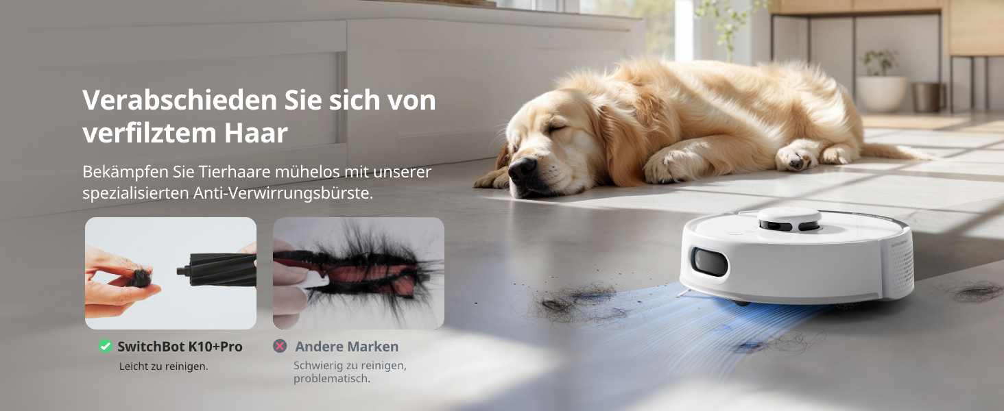 SwitchBot K10+ Pro Робот-пилосос з док-станцією для самостійного очищення, LiDAR-навігація, тиха робота 45dB, сумісний з Alexa