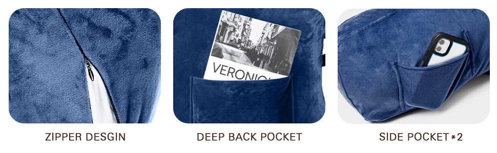 Підголовник для читання Lesekissen з регульованою підтримкою шиї та спини - сірий (Blue2)