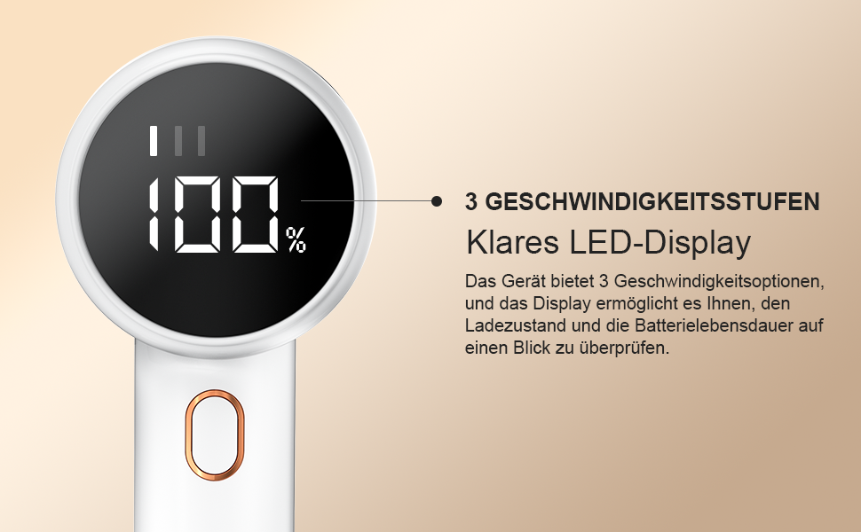 Електричний видалення ворсу для одягу Elfenbein: 6 лез, 3 швидкості, LED-дисплей