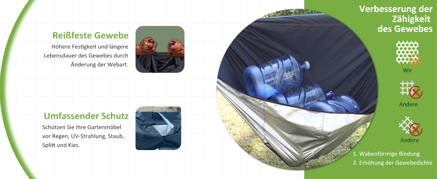 Водонепроникний чохол для садово-патіо меблів Enzeno, 300x250x100 см, захист від дощу та бруду