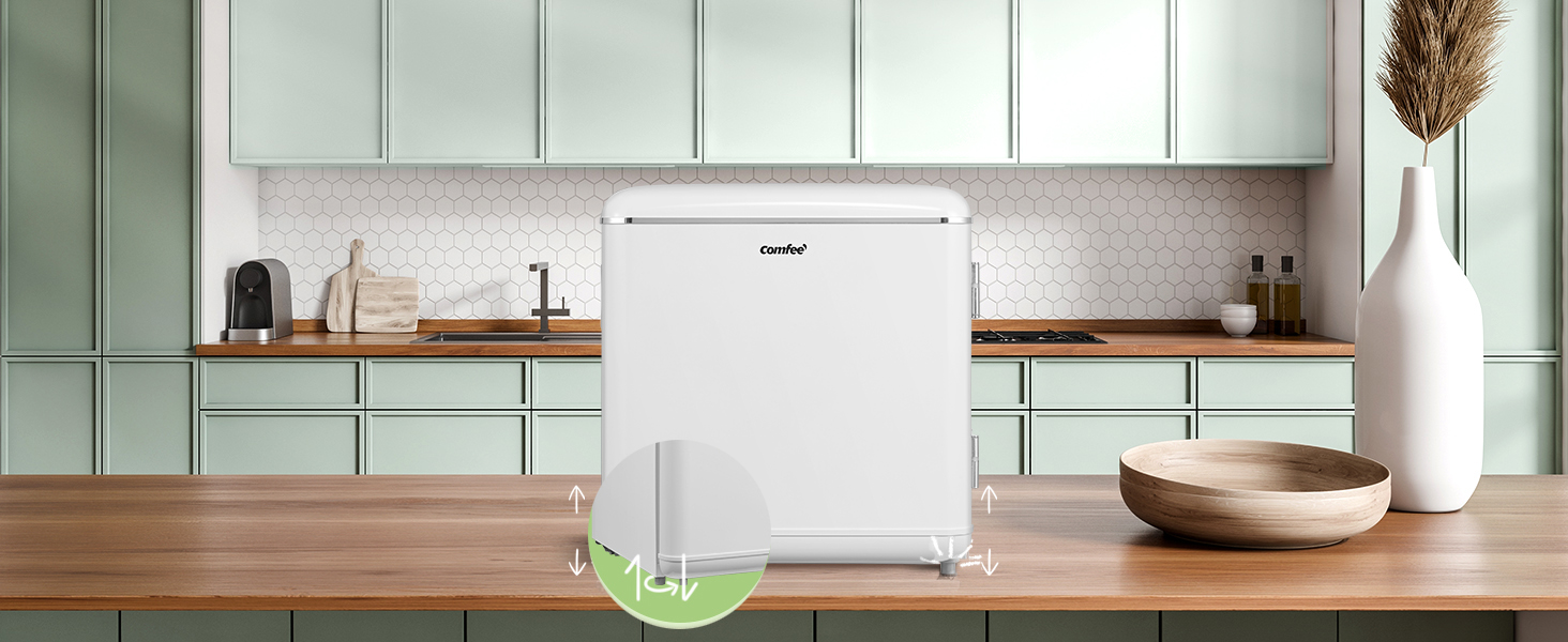 Холодильник Comfee RCD50WH2EURT(E) 47 л, Ретро-дизайн, Білий, для офісу та дому, Клас E