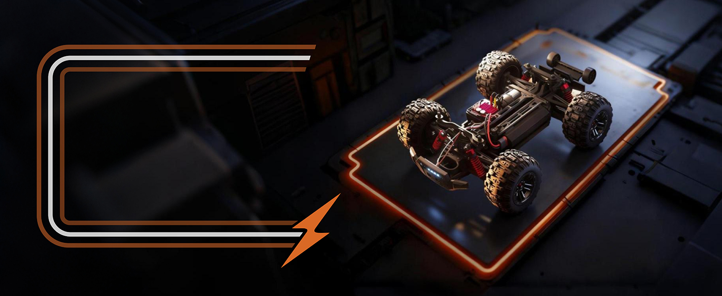 Радіокерований позашляховик Monster Truck 1:16 4WD 40 км/год, водонепроникний, з двома акумуляторами, чорний
