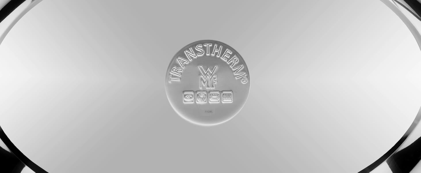 Братер WMF з кришкою, 8,5л, для індукції, Cromargan нержавіюча сталь, з термометром, 41x28,5x18см