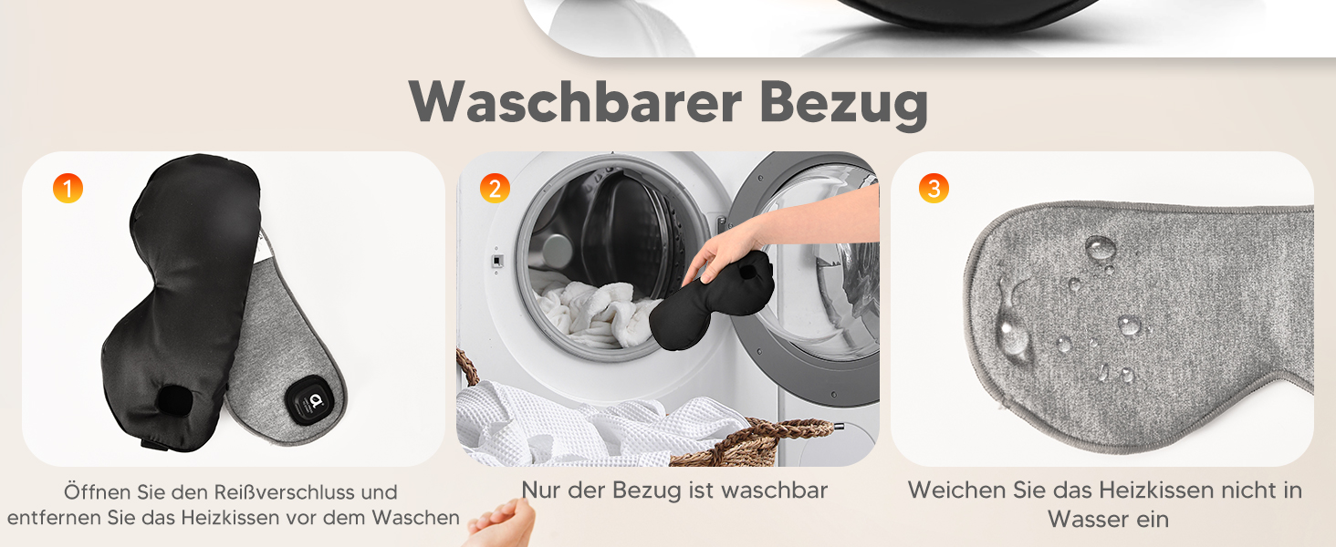 Окуляри-маска для очей Arboleaf з підігрівом: для сухих очей та кращого сну, 3 режими, знімна, для релаксації, чорний колір