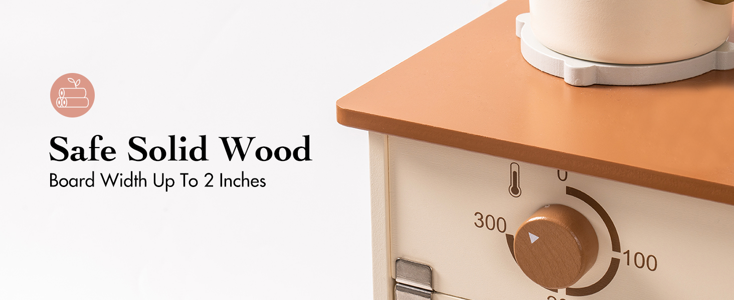 Дерев'яна дитяча кухня ROBOTIME з аксесуарами, ретро-дизайн, зелений, 3-8 років