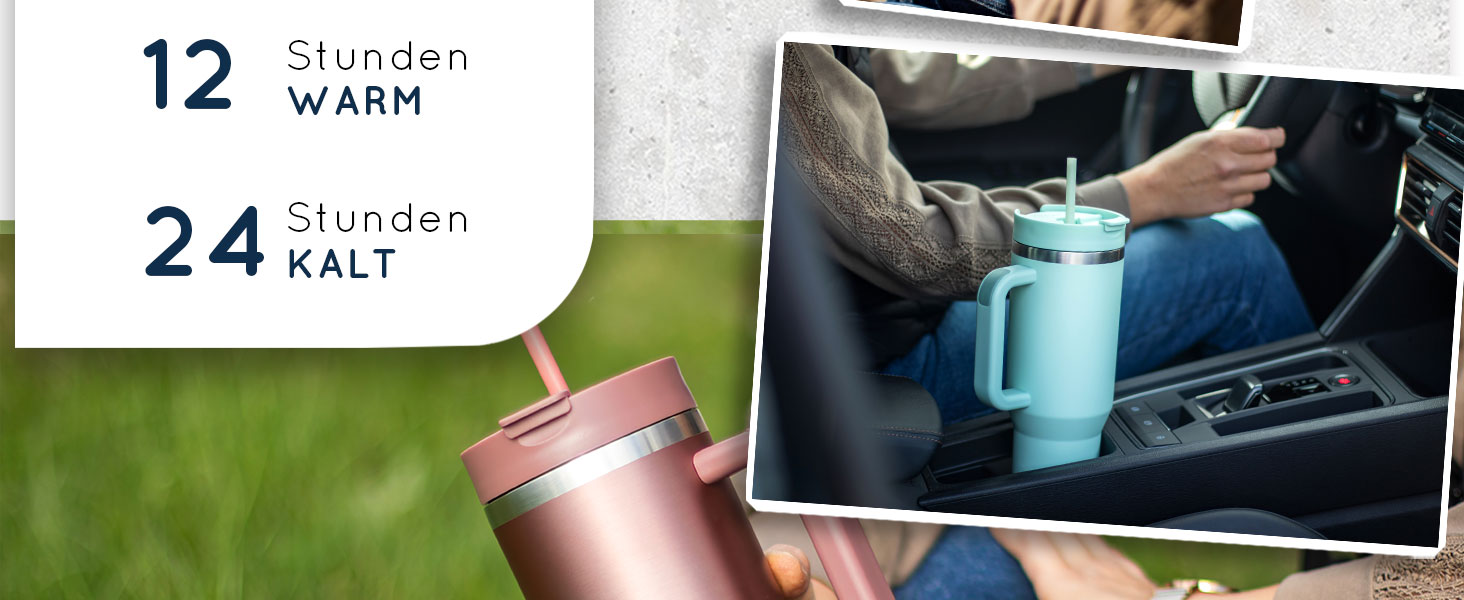 Термокружка Milu 1200 мл з трубочкою та ручкою – подарунок на Пасху для жінок та чоловіків | Подарунки тато, мама, друг, подруга | Подарунки до Дня батька та Дня матері | Подарунки дідусю та бабусі, гравіювання