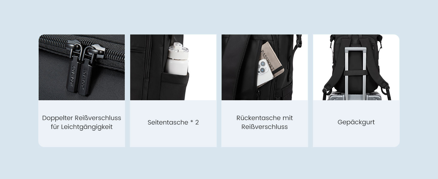 LOVEVOOK Рюкзак Rolltop, чорний, 17.3 дюйми, водонепроникний, для подорожей, школи, університету, велосипеда