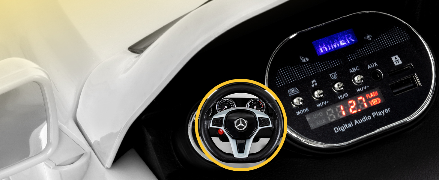 Дитячий електромобіль Mercedes AMG GLA45 чорний, ліцензія, з пультом 2,4 ГГц, іграшковий автомобіль для дітей від 3 років