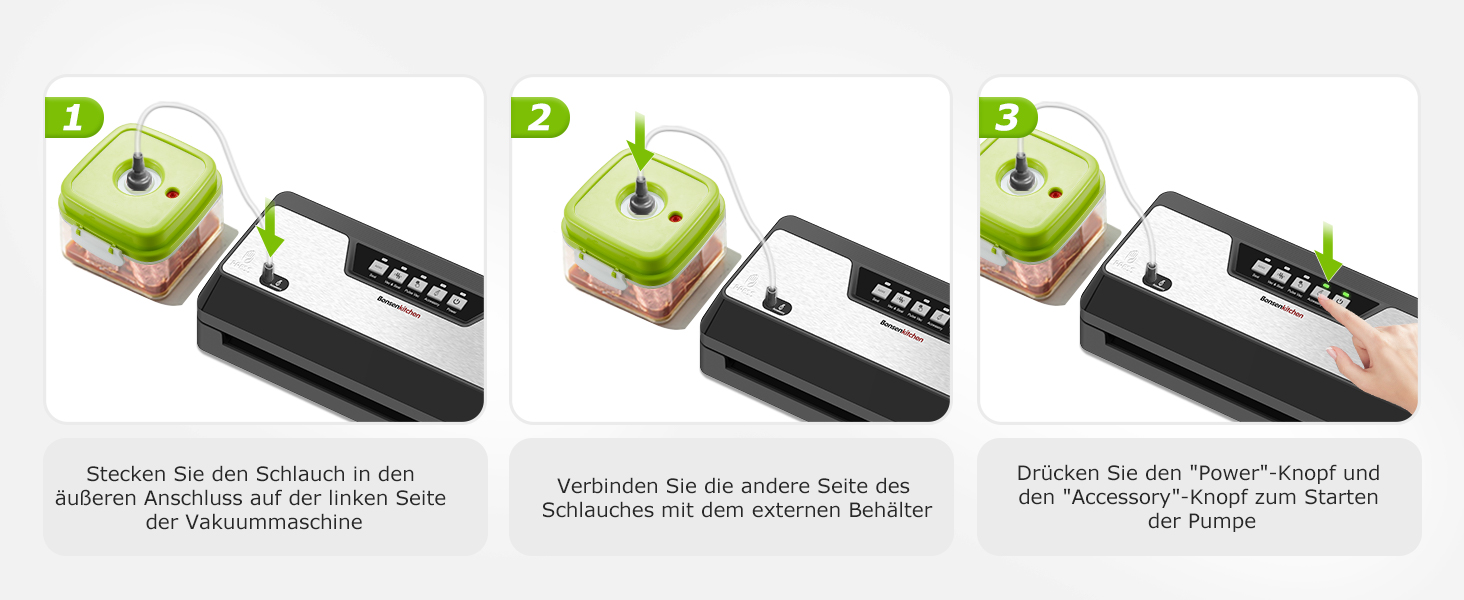 Вакууматор для продуктів Bonsenkitchen з вбудованим різаком, компактний вакууматор для Sous Vide та заготовок, кілька режимів роботи, чорний (в комплекті 1 рулон та 5 пакетів)