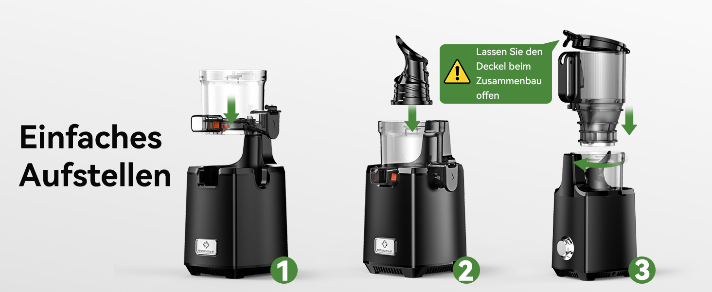 LINKChef Slow Juicer: повільний соковичавник для овочів та фруктів, 1.8 л, з функцією реверсу, BPA Free