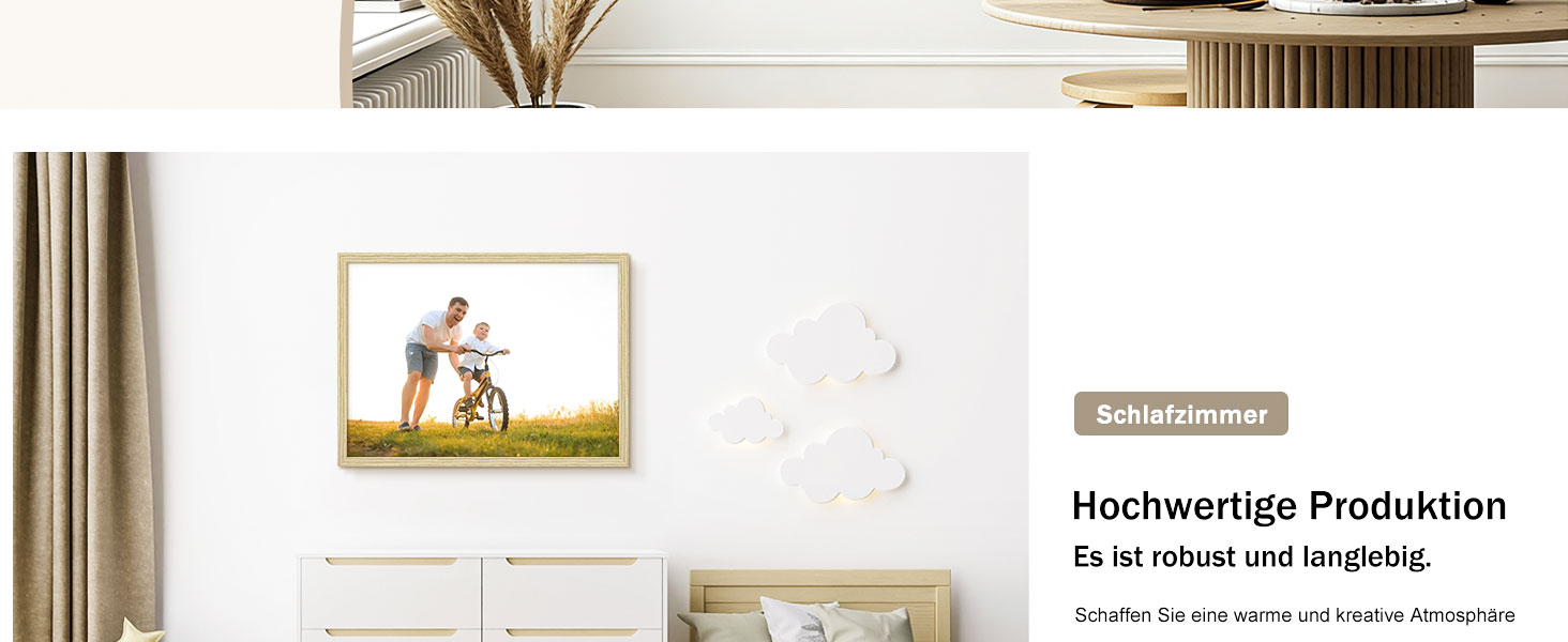 Набір фоторамок 3 шт 70x50 см з дерева для фото, картин, постерів (натуральне дерево)