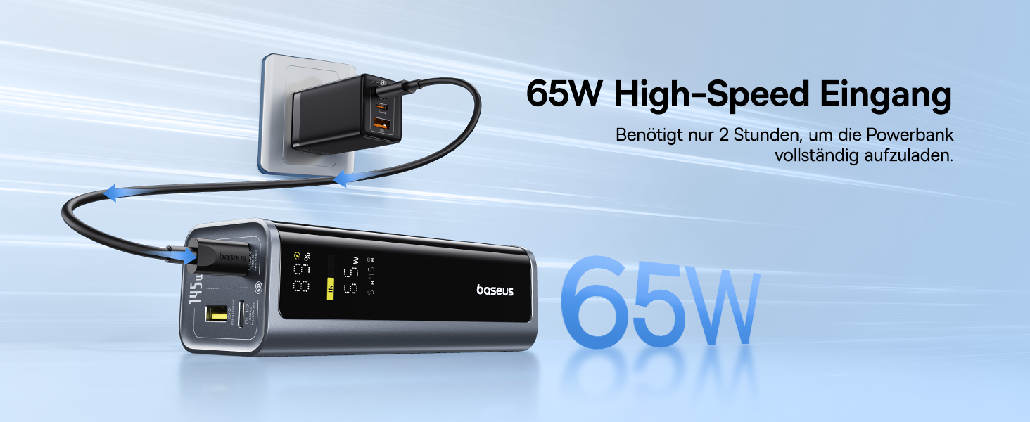 Powerbank Baseus EnerGeek 145W 20800mAh з 2x USB-C PD 3.0 (100W) для ноутбуків, MacBook, iPhone, Samsung, SteamDeck, Digital Display