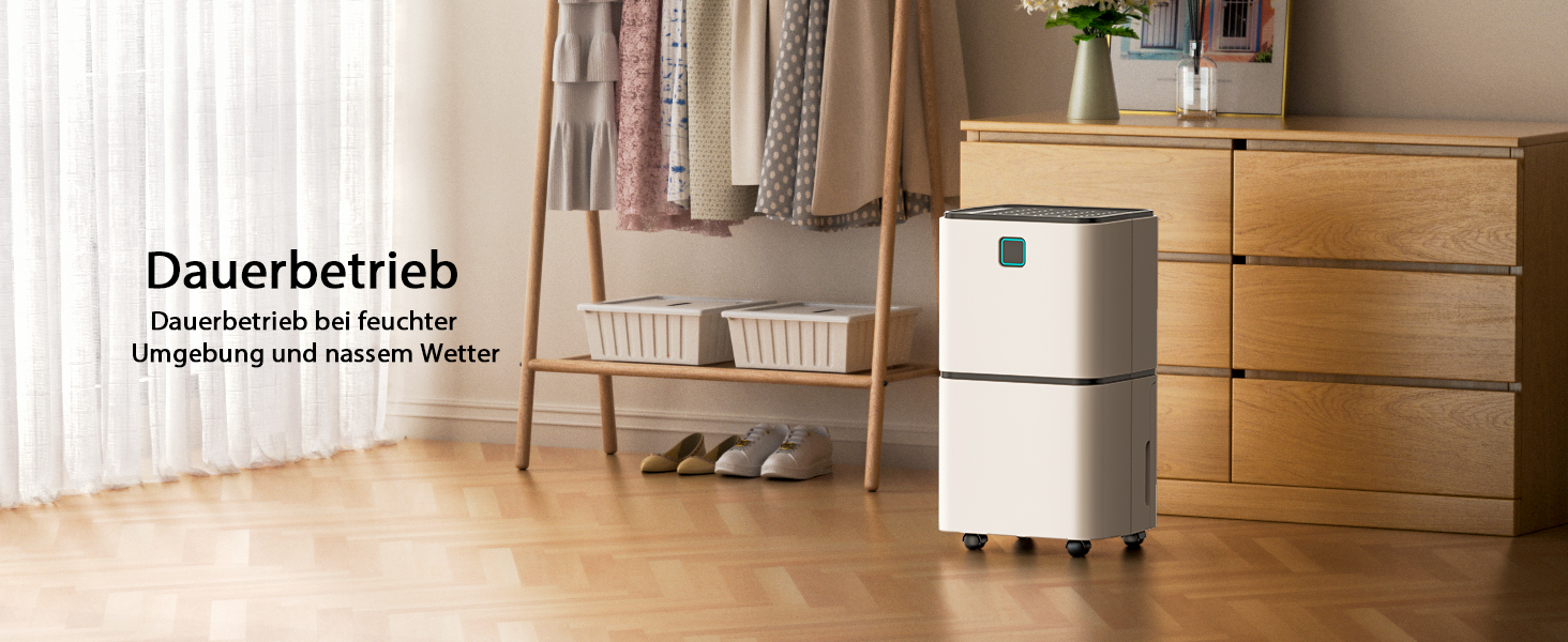 Електричний осушувач повітря 12л/24г з сенсорним керуванням, 3-кольоровим дисплеєм та таймером, для дому та швидкого сушіння білизни, ванної кімнати, підвалу, білий