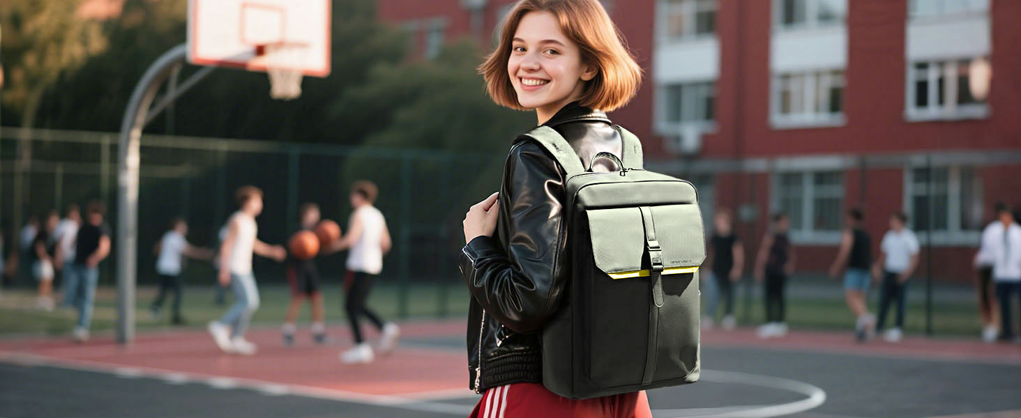 Бізнес-рюкзак для ноутбука 15.6 дюймів hk Business Rucksack, тонкий міський рюкзак для чоловіків та жінок (Зелений)