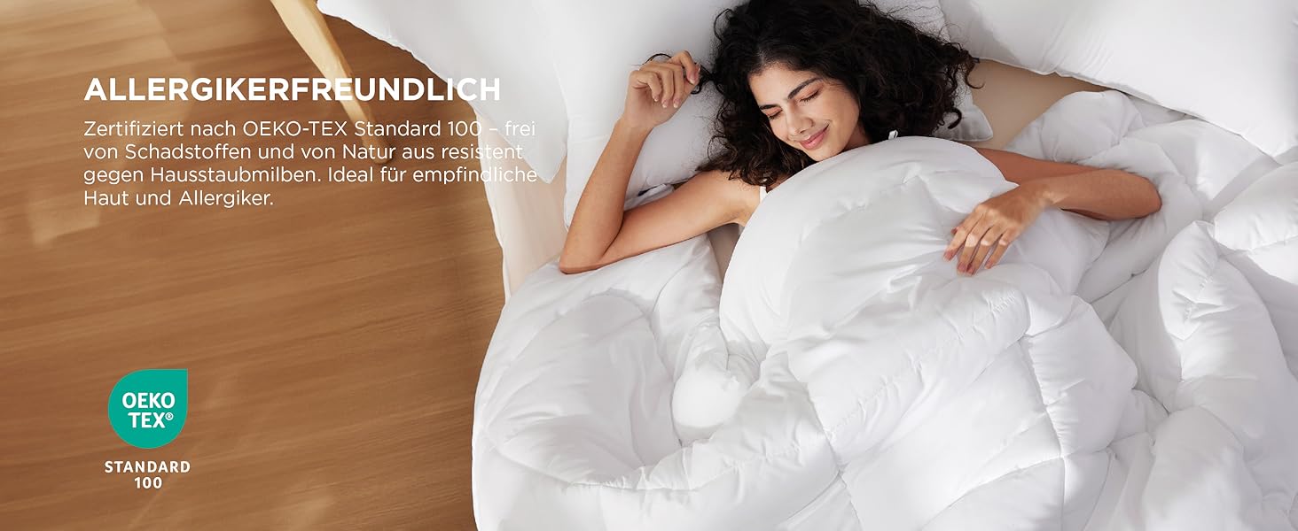 Ковдра BEDSURE 135x200 см - чотирисезонна, для алергіків, біла, 300 GSM, Oeko-Tex сертифікат