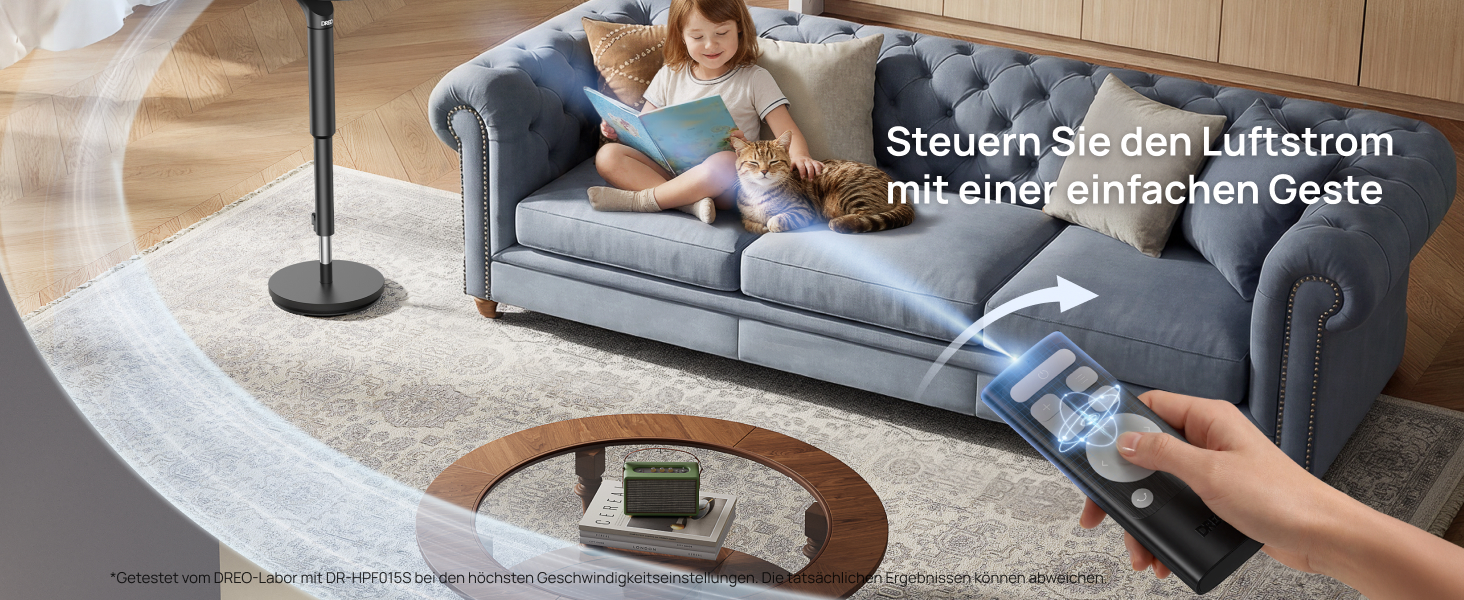 Вентилятор кімнатний DREO Smart-Ventilator: Охолодження, 150° осциляція, DC мотор, 12 режимів, пульт, таймер 12 год