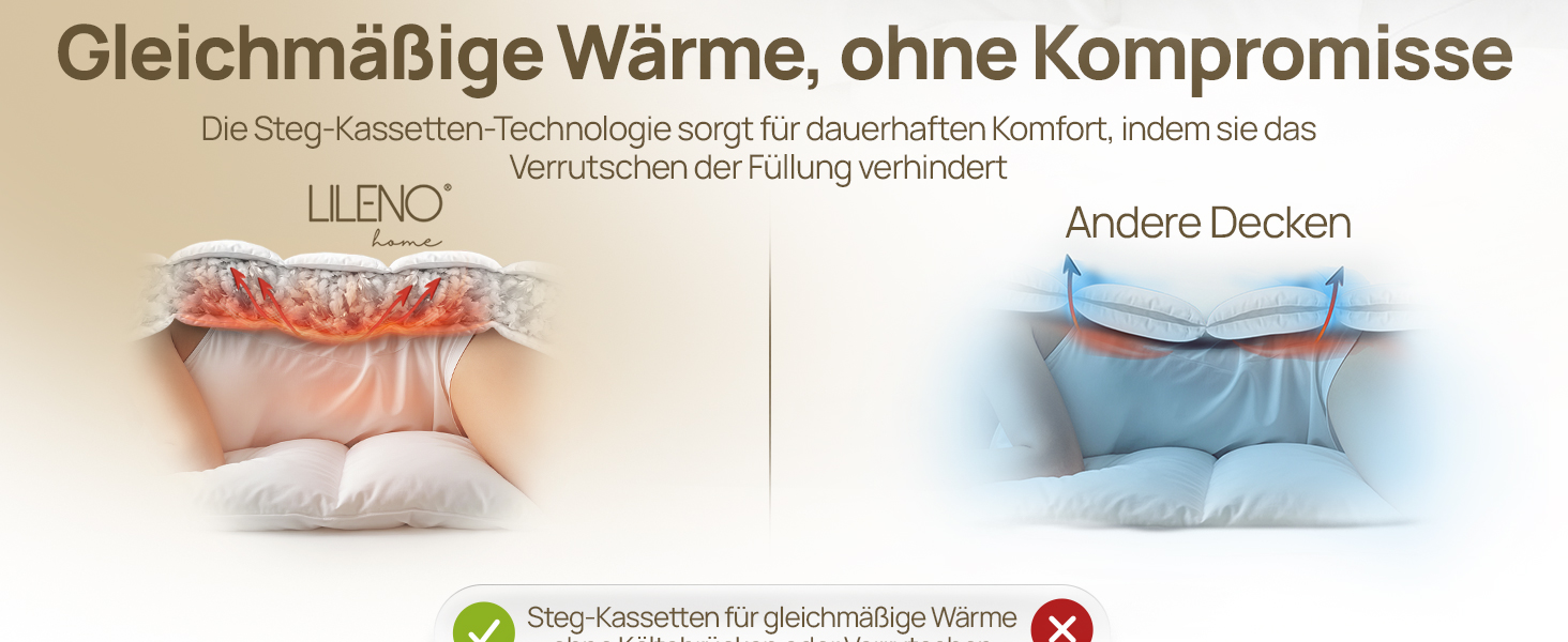 Плед-пухове покривало LILENO HOME Premium 135x200 см – пух 90%, перо 10%, Made in Germany, Oeko-Tex, 60°C