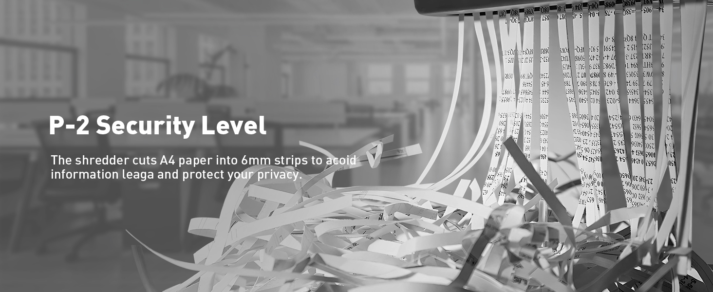 Шредер SINCHEREU для офісу та дому, 6 листів, P4, 11л кошик, знищення картки/CD, захист від перегріву