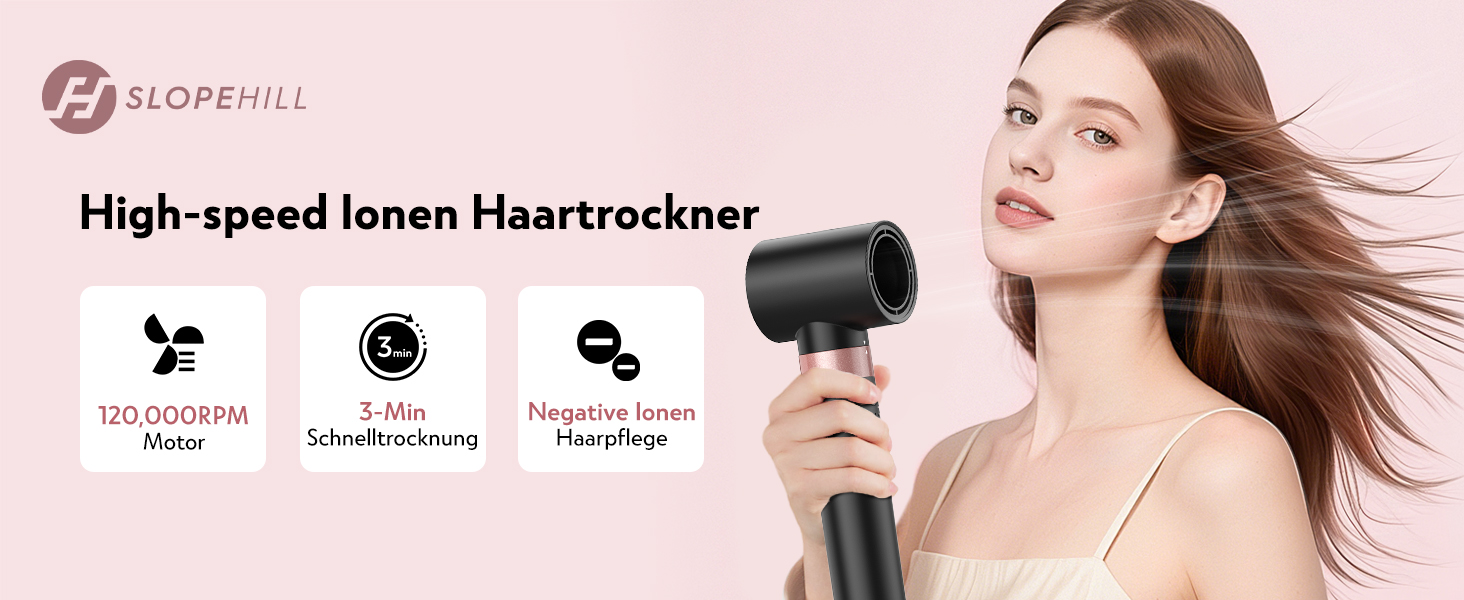 Slopehill Airstyler 5 в 1: Фен-щітка, випрямляч, плойка, для об'єму та укладання волосся (Чорний)