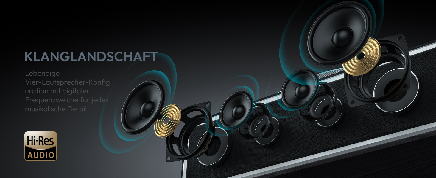 ONE-Q HiFi-програвач вінілу з Bluetooth, вбудованими динаміками, фонокоректором, магнітною голкою AT-3600L, 33/45 об/хв, чорний