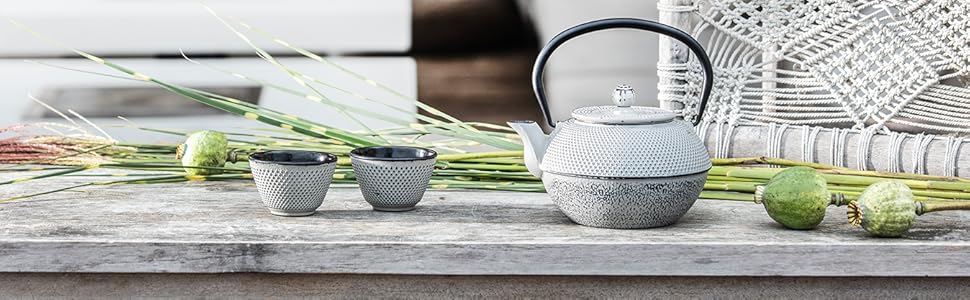 Набір з 2 чавунних чорних чашок Jang, чавун, об'єм 220 мл, чорне, 7.8 см