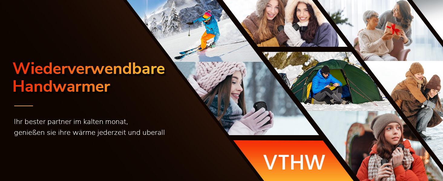 Електричний гріє для рук, перезаряджуваний, USB, набір 2 шт. для чоловіків та жінок (помаранчевий)